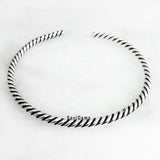 Knotted Adjustable Sterling Silver Bangle