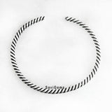 Knotted Adjustable Sterling Silver Bangle