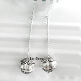 Chain Drop Tribal Sterling Silver Earring
