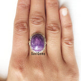 Charoite Sterling Silver Ring