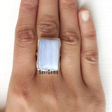 Blue Lace Agate Sterling Silver Ring