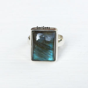 Labradorite Solid Sterling Silver Ring