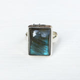 Labradorite Solid Sterling Silver Ring