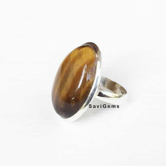 Tiger's Eye Sterling Silver Ring